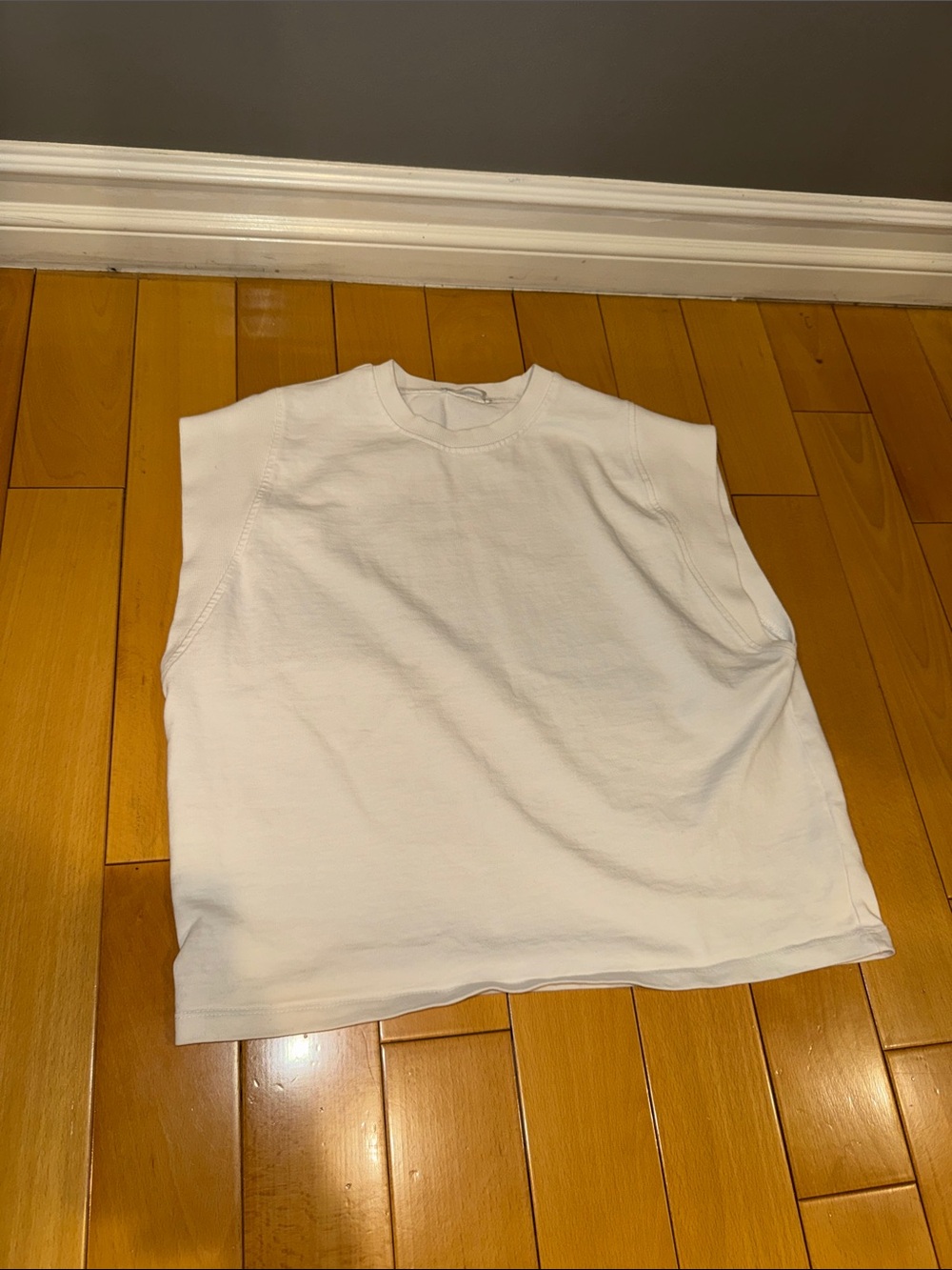 White Sleeveless Shirt